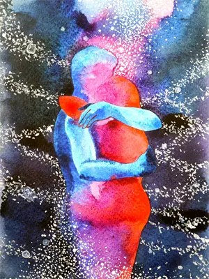 江上行舟水墨画